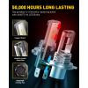 imageAUXITO H13 9008 LED Bulbs 900 Brightness 6500K White Canbus Ready Adjustable Beam Silent Cooling Fan 10 Min Install Pack of 2H49003HB2