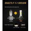 imageAUXITO H4 9003 HB2 LED Bulbs Fanless Adjustable Beam 6500K Xenon White 400 Visibility H4 Lights Replacement Pack of 2HB2
