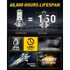 imageAUXITO H7 Bulb 1000 Brighter 11 Mini Size No Adapter Needed 5 Min Quick Install No Flicker 99 Compatibility Pack of 2H7 with Fan