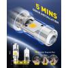 imageAUXITO P15D H6M T19 LED Motorcycle Light Bulbs Daul Color YellowWhite 3000LM Super Bright HighLow Beam for ATVS UTVS Motorcycles Canbus Ready 1 PackT19P15DH6M