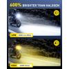 imageAUXITO P15D H6M T19 LED Motorcycle Light Bulbs Daul Color YellowWhite 3000LM Super Bright HighLow Beam for ATVS UTVS Motorcycles Canbus Ready 1 PackT19P15DH6M