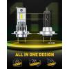 imageAUXITO Upgraded H7 LED Bulbs 900 Super Bright Wireless H7LL Lights with Fan 6500K Cool White 11 Mini Halogen Size Long Lifespan 2PCSH7