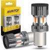 imageAUXITO 2025 Upgraded 7507 PY21W BAU15S LED Bulbs Amber Yellow 4000LM Extremely Bright with Fan for Turn Signal Light Bulbs 2641A 12496 7507AST No Hyper Flash LED Replacement Bulbs Pack of 21156BA15S180
