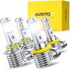 imageAUXITO 9005 H11 Bulbs 80000LM Brighter UltraBright Plug N Play Long Lifespan No Flicker 99 Compatibility 4PCS9005H11