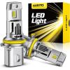 imageAUXITO 9007HB5 Bulbs HighLow Beam 70000LM 6500K Ulitra Bright White HB5 Halogen Raplacement Fog Lights with Fan Wireless Plug and Play Canbus Ready Pack of 29007