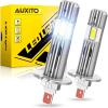 imageAUXITO H1 Bulbs 600 Brighter 6500K White Illumination Factory Halogen Size Match Simple Plug and Play 99 Vehicle Compatible Pack of 2