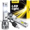 imageAUXITO H1 Bulbs 80000 Lumen Brightness 6500K Ultra White Precision 11 Mini Design Simple Plug Play Installation Stable Illumination 99 Vehicles Supported Pack of 2
