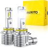 imageAUXITO H10 9145 LED Fog Light Bulbs 6500K Ultra White 1000 Increased Brightness Precision 11 Mini Design Simple Plug Play Installation Stable Illumination 99 Vehicles Supported Pack of 2