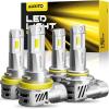 imageAUXITO H11 LED Bulbs 50000LM 900 Super Bright 60000 Hours Life Service 6500K Cool White 11 Mini Size Wireless H8 H9 Fog Light Halogen Replacement Plug amp Play Pack of 29005H11