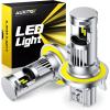 imageAUXITO H139008 Bulbs 9X Brightness 6500K Cool White Exact Halogen Dimensions H13 Fog Light Application NoModification Plug amp Play Pack of 2