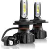 imageAUXITO H4 9003 HB2 LED Bulbs Fanless Adjustable Beam 6500K Xenon White 400 Visibility H4 Lights Replacement Pack of 2HB2