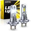 imageAUXITO H7 LED Bulbs 80000LM Per Set 6500K Xenon White Mini Size Wireless LED Light Bulbs Pack of 2
