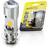 imageAUXITO P15D H6M T19 LED Motorcycle Light Bulbs Daul Color YellowWhite 3000LM Super Bright HighLow Beam for ATVS UTVS Motorcycles Canbus Ready 1 PackT19P15DH6M