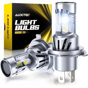 imageAUXITO 9003 H4 LED Bulb 900 Brighter 3 Min Quick Install 20 Years Lifespan No Flicker 99 Compatibility
