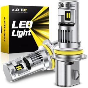 imageAUXITO 9005 H11 Bulbs 80000LM Brighter UltraBright Plug N Play Long Lifespan No Flicker 99 Compatibility 4PCS9004