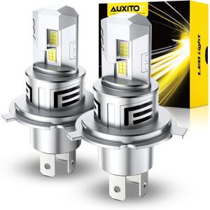 imageAUXITO 9005 H11 Bulbs 80000LM Brighter UltraBright Plug N Play Long Lifespan No Flicker 99 Compatibility 4PCSH4