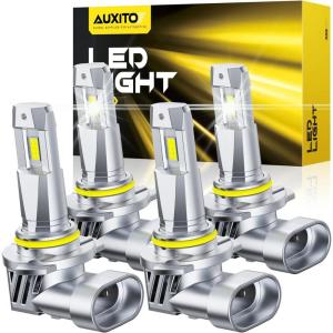 imageAUXITO 9005amp9006 LED HeadIight Bulbs Combo 11 Halogen Size 6500K Ultra Bright 1000 Brightness Plug and Play 60000 Hours Lifespan Pack of 490059006