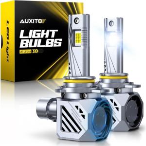imageAUXITO 9006 Bulbs 900 Brighter 6500K White Illumination Factory Halogen Size Match Simple Plug and Play 99 Vehicle Compatible Pack of 29012HIR2