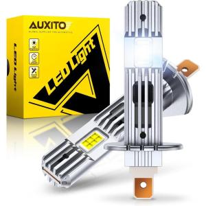 imageAUXITO 9006HB4 Bulbs 30000LM Brightness 6500K White 11 Mini Size NonPolarity Plug and Play HB4 Halogen Fog Lamp Replacement Canbus Ready Pack of 2H1