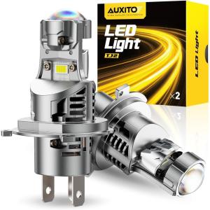 imageAUXITO H11 Bulbs 66000LM H8H9 Bulbs 6500K Cool White PlugNPlay Pack of 29003H4