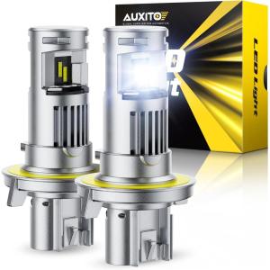imageAUXITO H13 Bulb 6500K Ultra White 10X Increased Brightness Precision 11 Mini Design Simple Plug Play Installation Stable Illumination 99 Vehicles Supported Pack of 2