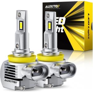 imageAUXITO H13 Bulbs 900 UltraBright 9008 Light Direct Insert 5 Mins Installation 60000Hrs Long Lifespan No Flicker 99 Compatibility Pack of 2H11H8
