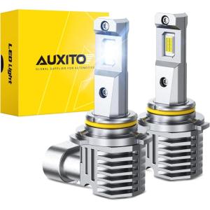 imageAUXITO H4 LED Bulbs Yellow Light 900 UltraBright 3000K Golden Yellow Plug N Play 50000Hrs Long Lifespan No Flicker 99 Compatibility Pack of 29005HB3