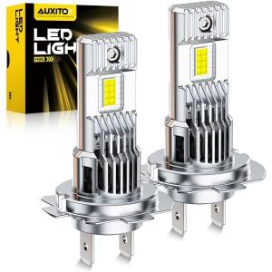 imageAUXITO H7 Bulb  1000 Brighter 6500K White Illumination Factory Halogen Size Match Simple Plug and Play 99 Vehicle Compatible Pack of 2H7