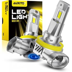 imageAUXITO H7 Bulb  1000 Brighter 6500K White Illumination Factory Halogen Size Match Simple Plug and Play 99 Vehicle Compatible Pack of 2H8H9H11