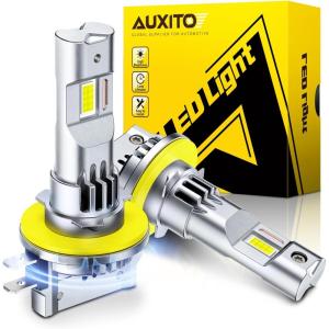 imageAUXITO Latest H139008 Bulbs 1000 50000LM Brighter 11 Halogen Size 6500K Cool White 60000Hr Long Lifespan Plug and Play No Flicker Pack of 2H11B