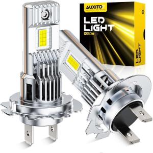 imageAUXITO Upgraded H7 LED Bulbs 900 Super Bright Wireless H7LL Lights with Fan 6500K Cool White 11 Mini Halogen Size Long Lifespan 2PCSH7
