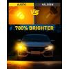 imageAUXITO Latest 1157 LED Bulbs Amber Yellow Turn Signal Lights 700 Brighter 2057 2357 7528 BAY15D LED Bulbs with Projector for Turn Signal Parking Tail Brake Blinker DRL Marker Lights Pack of 2Amber Yellow