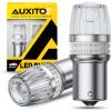 imageAUXITO Latest 1157 LED Bulbs Amber Yellow Turn Signal Lights 700 Brighter 2057 2357 7528 BAY15D LED Bulbs with Projector for Turn Signal Parking Tail Brake Blinker DRL Marker Lights Pack of 2Red