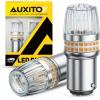 imageAUXITO Latest 1157 LED Bulbs Amber Yellow Turn Signal Lights 700 Brighter 2057 2357 7528 BAY15D LED Bulbs with Projector for Turn Signal Parking Tail Brake Blinker DRL Marker Lights Pack of 2Amber Yellow