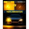 imageAUXITO Latest 1157 LED Bulbs Amber Yellow Turn Signal Lights 700 Brighter 2057 2357 7528 BAY15D LED Bulbs with Projector for Turn Signal Parking Tail Brake Blinker DRL Marker Lights Pack of 2Amber Yellow