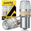 imageAUXITO Latest 1157 LED Bulbs Amber Yellow Turn Signal Lights 700 Brighter 2057 2357 7528 BAY15D LED Bulbs with Projector for Turn Signal Parking Tail Brake Blinker DRL Marker Lights Pack of 2Amber Yellow