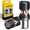 imageAUXITO CANBUS 1156 LED Bulbs Amber Yellow with Builtin Resistor 7506 1003 1141 BA15S P21W Anti Hyper Flash Error Free Turn Signal Lights Blinker Parking Lights Pack of 2Red