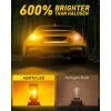 imageAUXITO CANBUS 1156 LED Bulbs Amber Yellow with Builtin Resistor 7506 1003 1141 BA15S P21W Anti Hyper Flash Error Free Turn Signal Lights Blinker Parking Lights Pack of 2Amber Yellow