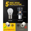 imageAUXITO CANBUS 1156 LED Bulbs Amber Yellow with Builtin Resistor 7506 1003 1141 BA15S P21W Anti Hyper Flash Error Free Turn Signal Lights Blinker Parking Lights Pack of 2Amber Yellow