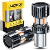 imageAUXITO CANBUS 1156 LED Bulbs Amber Yellow with Builtin Resistor 7506 1003 1141 BA15S P21W Anti Hyper Flash Error Free Turn Signal Lights Blinker Parking Lights Pack of 2Amber Yellow