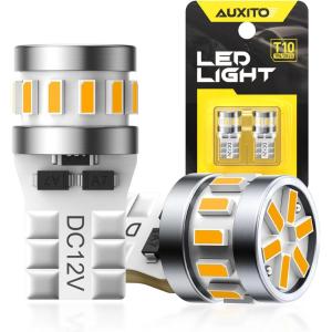 imageAUXITO CANBUS 1156 LED Bulbs Amber Yellow with Builtin Resistor 7506 1003 1141 BA15S P21W Anti Hyper Flash Error Free Turn Signal Lights Blinker Parking Lights Pack of 2Amber Yellow