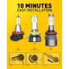 imageAUXITO 9005HB3 LED Bulbs 6500K Cool White High Brightness Real Mini Size without Cooling Fan 50000 Hours Lifespan Effortless PlugNPlay Fog Light Bulbs Pack of 2H11