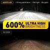 imageAUXITO 9005HB3 LED Bulbs 6500K Cool White High Brightness Real Mini Size without Cooling Fan 50000 Hours Lifespan Effortless PlugNPlay Fog Light Bulbs Pack of 29005H11