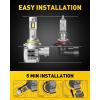 imageAUXITO 9005HB3 LED Bulbs 6500K Cool White High Brightness Real Mini Size without Cooling Fan 50000 Hours Lifespan Effortless PlugNPlay Fog Light Bulbs Pack of 29006HB4