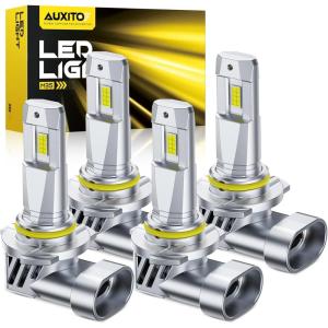 imageAUXITO 9005HB3 LED Bulbs 6500K Cool White High Brightness Real Mini Size without Cooling Fan 50000 Hours Lifespan Effortless PlugNPlay Fog Light Bulbs Pack of 290059006