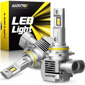 imageAUXITO 9005HB3 LED Bulbs 6500K Cool White High Brightness Real Mini Size without Cooling Fan 50000 Hours Lifespan Effortless PlugNPlay Fog Light Bulbs Pack of 29006HB4