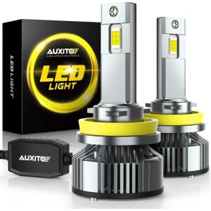 imageAUXITO 9005HB3 LED Bulbs 6500K Cool White High Brightness Real Mini Size without Cooling Fan 50000 Hours Lifespan Effortless PlugNPlay Fog Light Bulbs Pack of 2H11