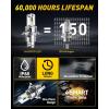imageAUXITO H6M P15D LED Motorcycle Light Bulbs HiLo Beam T19 H6 6500K Cool White 5000LM for ATVS UTVS Plug and Play Pack of 29003H4White