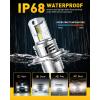 imageAUXITO H6M P15D LED Motorcycle Light Bulbs HiLo Beam T19 H6 6500K Cool White 5000LM for ATVS UTVS Plug and Play Pack of 29003H4White