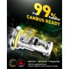 imageAUXITO H6M P15D LED Motorcycle Light Bulbs HiLo Beam T19 H6 6500K Cool White 5000LM for ATVS UTVS Plug and Play Pack of 29004